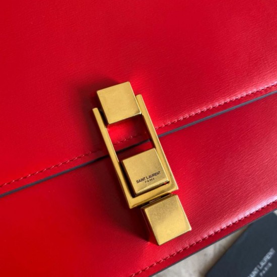 Replica YSL Saint Laurent Carre Satchel Bag Red