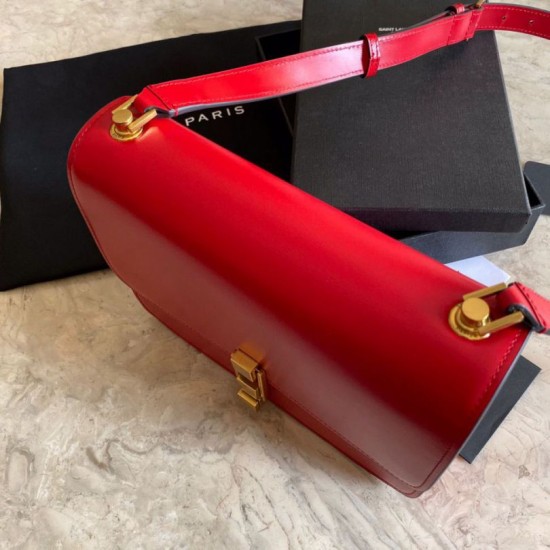 Replica YSL Saint Laurent Carre Satchel Bag Red