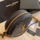 Replica YSL Saint Laurent Vinyle Round Camera Bag Black