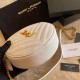 Replica YSL Saint Laurent Vinyle Round Camera Bag White
