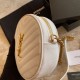 Replica YSL Saint Laurent Vinyle Round Camera Bag White