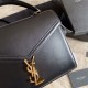 Fake YSL Saint Laurent Cassandra Medium Bag Black Replica