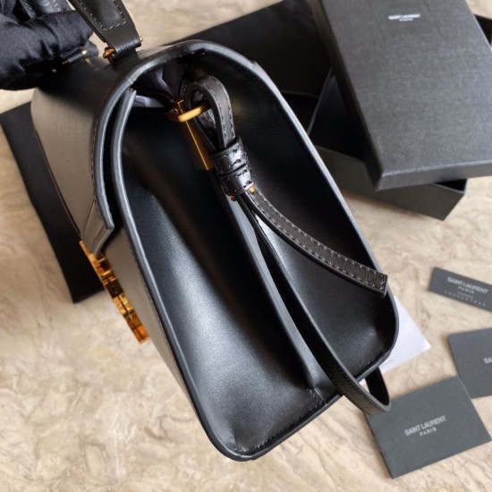 Fake YSL Saint Laurent Cassandra Medium Bag Black Replica
