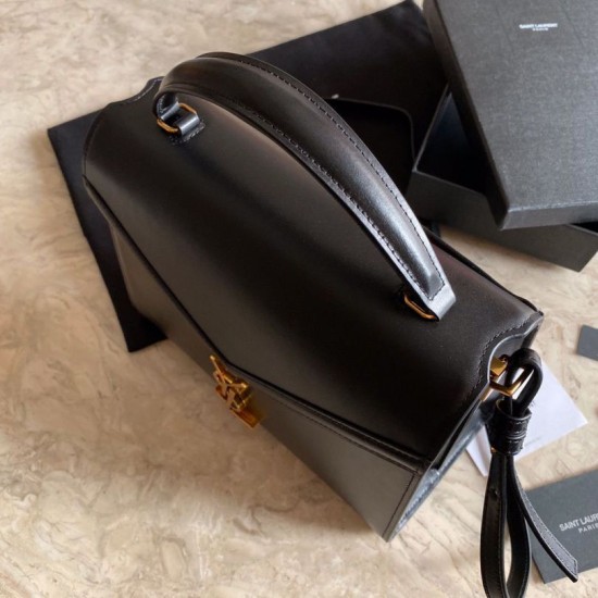 Fake YSL Saint Laurent Cassandra Medium Bag Black Replica