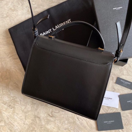 Fake YSL Saint Laurent Cassandra Medium Bag Black Replica