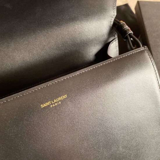 Fake YSL Saint Laurent Cassandra Medium Bag Black Replica