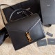Fake YSL Saint Laurent Cassandra Medium Bag Black Replica