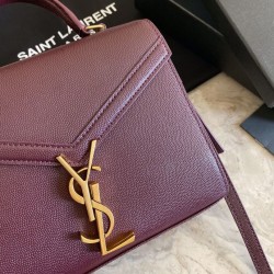 Fake YSL Saint Laurent Cassandra Medium Bag Claret Replica Replica YSL Saint Laurent Cassandra Medium Bag Claret