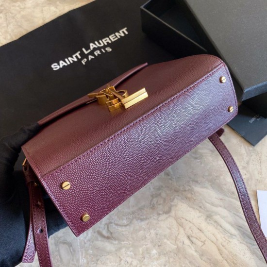 Fake YSL Saint Laurent Cassandra Medium Bag Claret Replica Replica YSL Saint Laurent Cassandra Medium Bag Claret