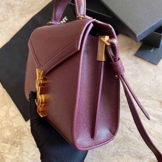 Fake YSL Saint Laurent Cassandra Medium Bag Claret Replica Replica YSL Saint Laurent Cassandra Medium Bag Claret