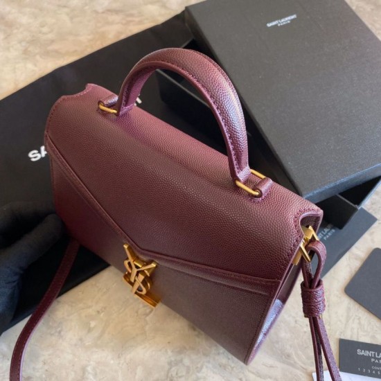 Fake YSL Saint Laurent Cassandra Medium Bag Claret Replica Replica YSL Saint Laurent Cassandra Medium Bag Claret