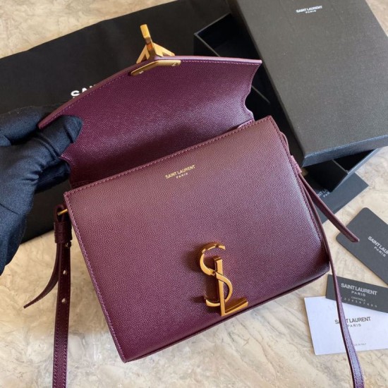 Fake YSL Saint Laurent Cassandra Medium Bag Claret Replica Replica YSL Saint Laurent Cassandra Medium Bag Claret