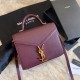 Fake YSL Saint Laurent Cassandra Medium Bag Claret Replica Replica YSL Saint Laurent Cassandra Medium Bag Claret
