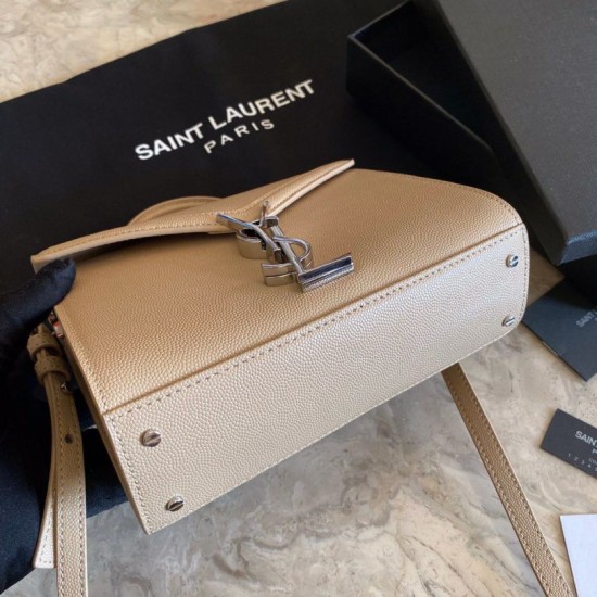 Fake YSL Saint Laurent Cassandra Medium Bag Apricot Replica Replica YSL Saint Laurent Cassandra Medium Bag Apricot
