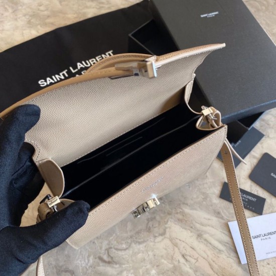 Fake YSL Saint Laurent Cassandra Medium Bag Apricot Replica Replica YSL Saint Laurent Cassandra Medium Bag Apricot