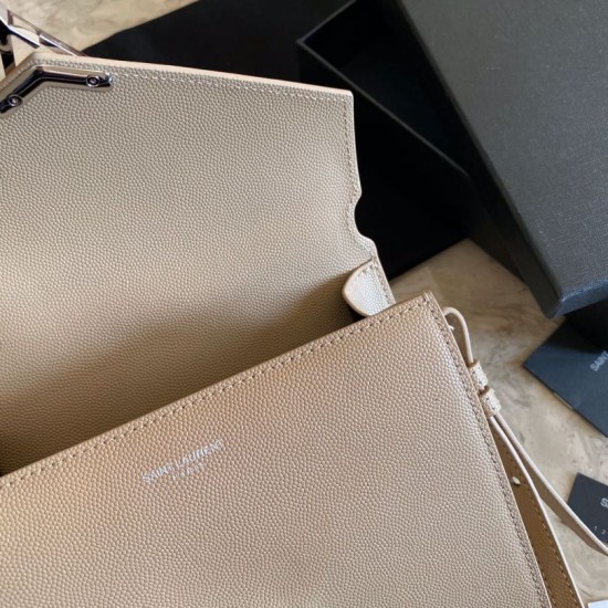 Fake YSL Saint Laurent Cassandra Medium Bag Apricot Replica Replica YSL Saint Laurent Cassandra Medium Bag Apricot