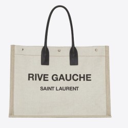 Replica YSL Saint Laurent Rive Gauche Tote Bag Beige