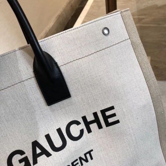 Replica YSL Saint Laurent Rive Gauche Tote Bag Beige