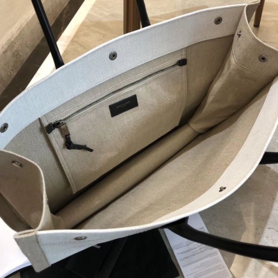 Replica YSL Saint Laurent Rive Gauche Tote Bag Beige