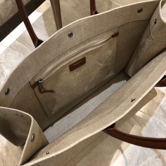Replica YSL Saint Laurent Rive Gauche Tote Bag Gray