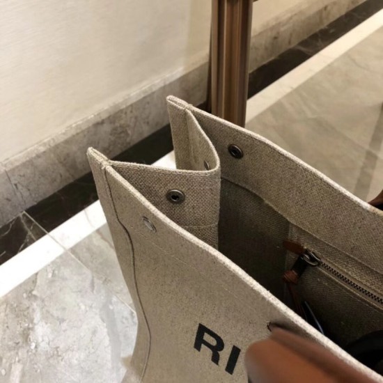 Replica YSL Saint Laurent Rive Gauche Tote Bag Gray