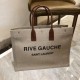 Replica YSL Saint Laurent Rive Gauche Tote Bag Gray