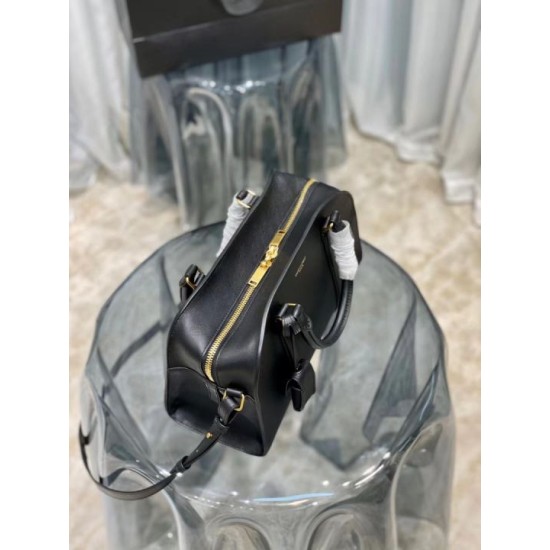 Replica YSL Saint Laurent Lock Baby Duffle Bag Black