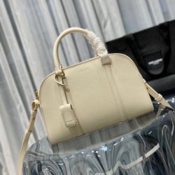 Replica YSL Saint Laurent Lock Baby Duffle Bag Beige