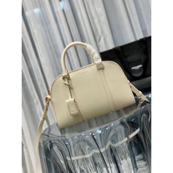 Replica YSL Saint Laurent Lock Baby Duffle Bag Beige