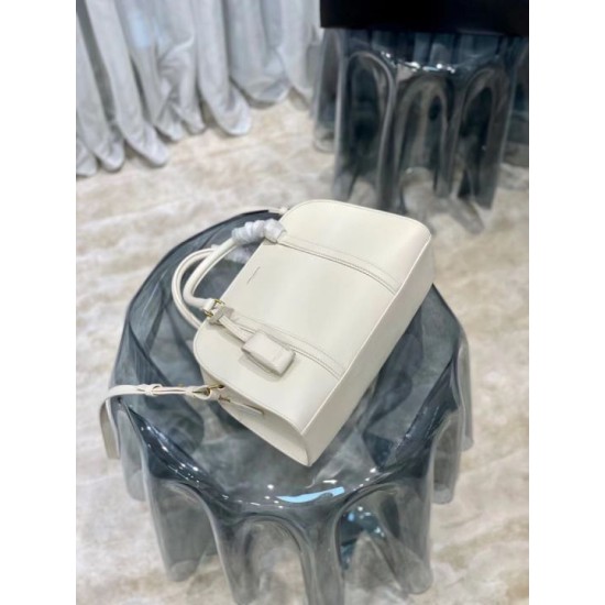 Replica YSL Saint Laurent Lock Baby Duffle Bag Beige