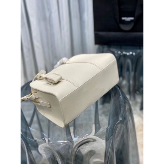 Replica YSL Saint Laurent Lock Baby Duffle Bag Beige