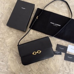 Fake YSL Saint Laurent Le Maillon Satchel Bag Black Replica Fake YSL Saint Laurent Le Maillon Satchel Bag Black Replica