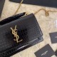 Fake YSL Small crocodile Satchel Bag Black Gold Replica