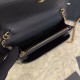 Fake YSL Small crocodile Satchel Bag Black Gold Replica