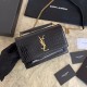 Fake YSL Small crocodile Satchel Bag Black Gold Replica