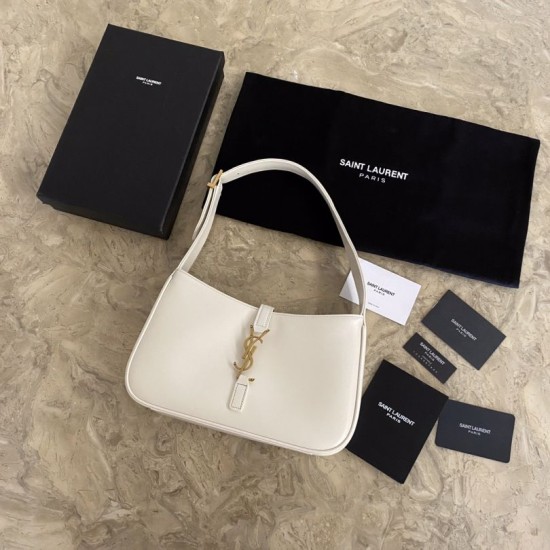 Replica YSL Saint Laurent hobo bag White