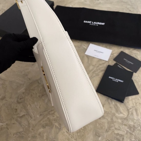 Replica YSL Saint Laurent hobo bag White