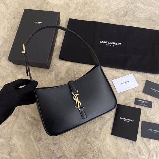 Replica YSL Saint Laurent hobo bag Black