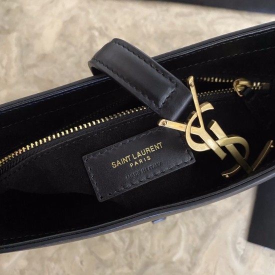 Replica YSL Saint Laurent hobo bag Black