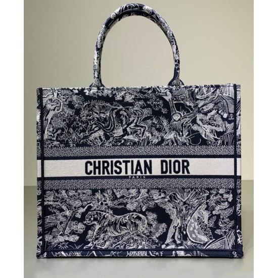 Replica Christian Dior Book Tote Dark Blue