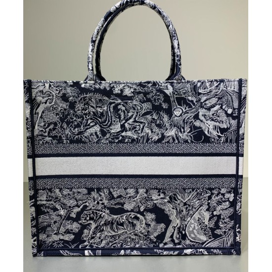 Replica Christian Dior Book Tote Dark Blue