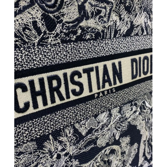 Replica Christian Dior Book Tote Dark Blue