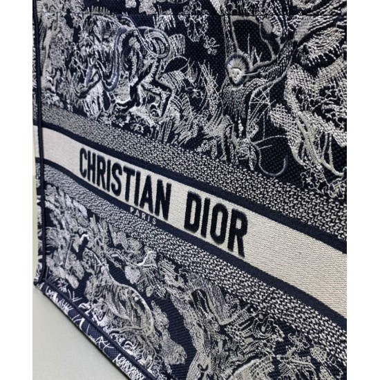 Replica Christian Dior Book Tote Dark Blue