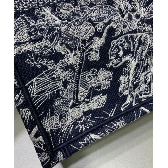 Replica Christian Dior Book Tote Dark Blue