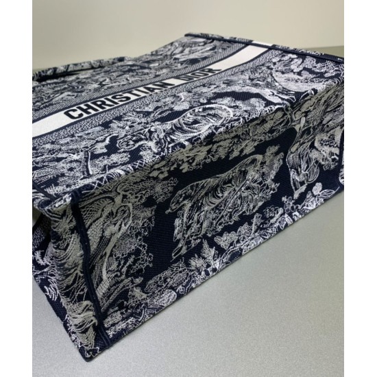 Replica Christian Dior Book Tote Dark Blue