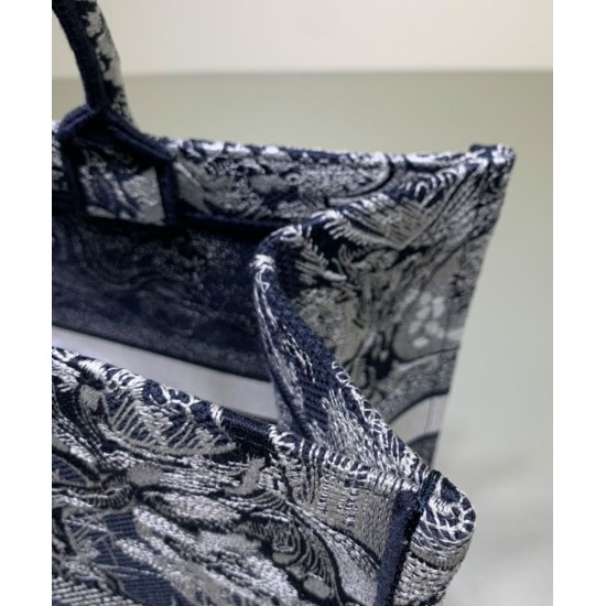 Replica Christian Dior Book Tote Dark Blue