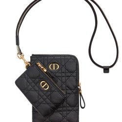 Fake Christian Dior Caro Multifunctional Pouch Black Replica
