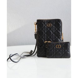 Fake Christian Dior Caro Multifunctional Pouch Black Replica