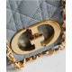 Replica Christian Dior Dior Caro Bag Gray
