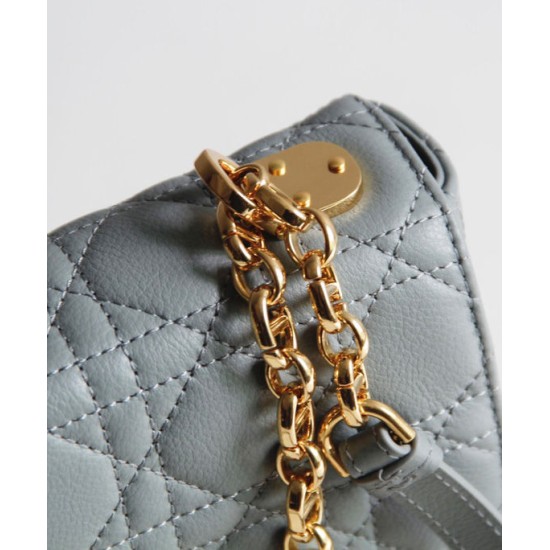 Replica Christian Dior Dior Caro Bag Gray